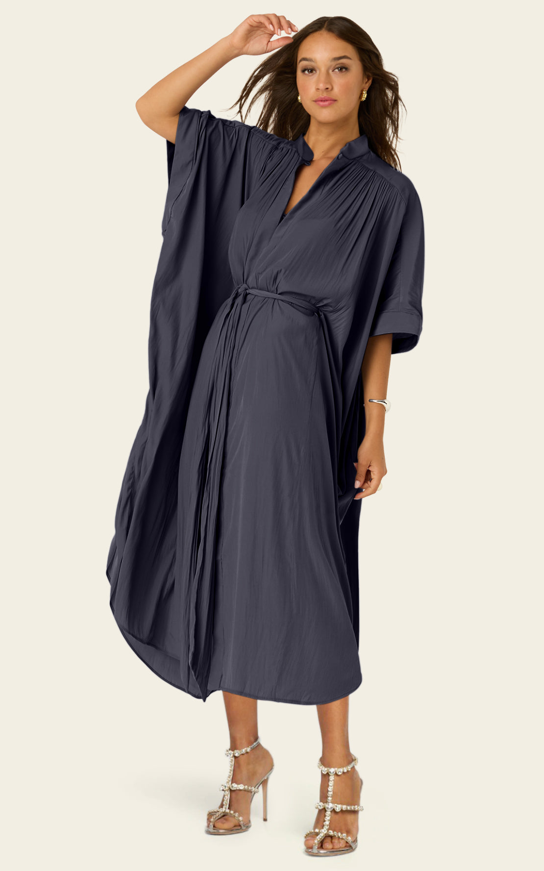 The Multiwear Shirt Dress - Skyfall Grey, Grande