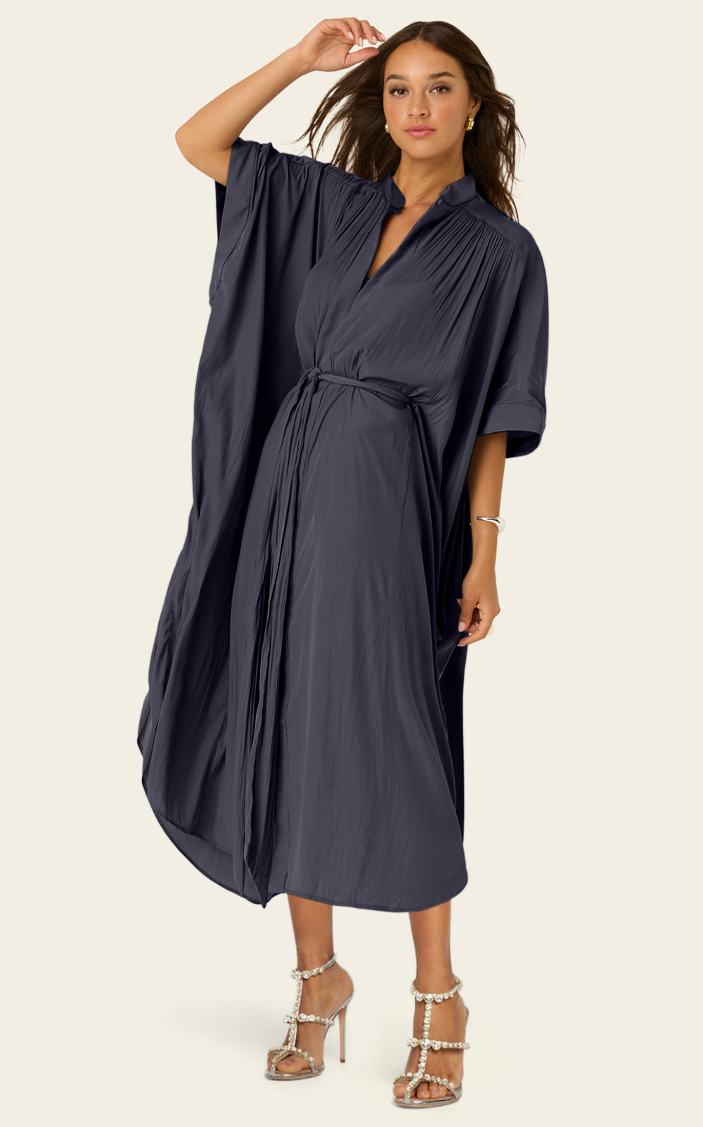 The Multiwear Shirt Dress - Skyfall Grey, Grande