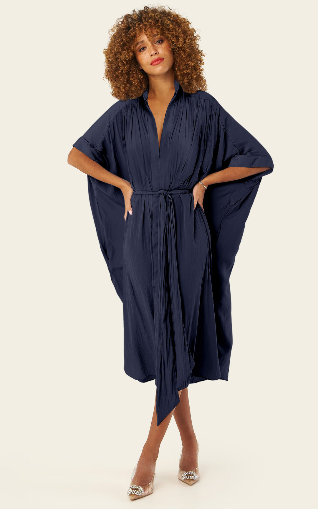 The Multiwear Shirt Dress - Night Sea, Petite