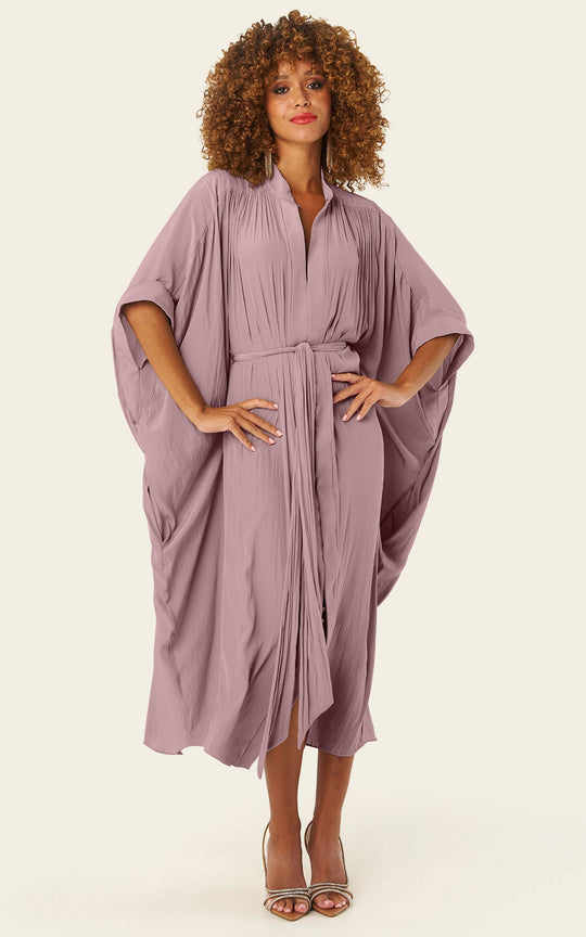 The Multiwear Shirt Dress - Mauve Maxime #9, Midi