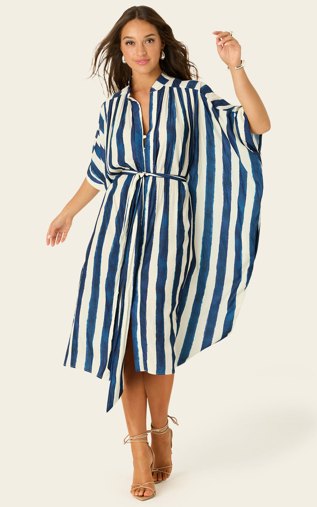 The Multiwear Shirt Dress - Shibori Stripe, Petite