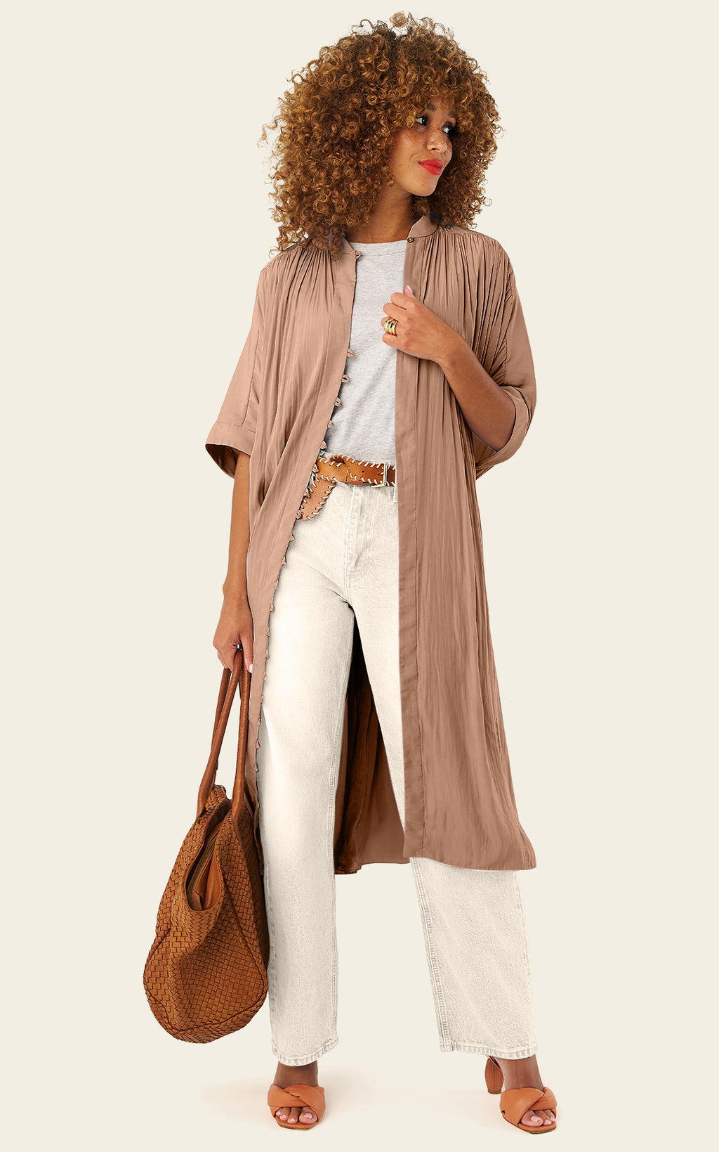 The Multiwear Shirt Dress - Chai Chameau, Petite