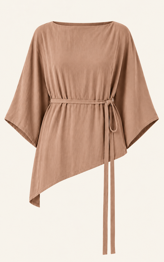 The Luxe Arc Blouse - Chai Chameau