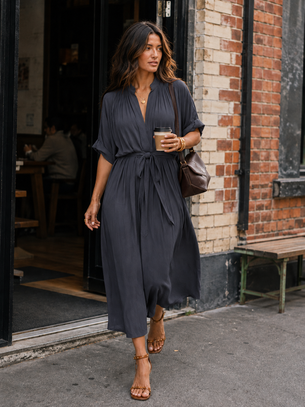 The Multiwear Shirt Dress - Skyfall Grey, Midi