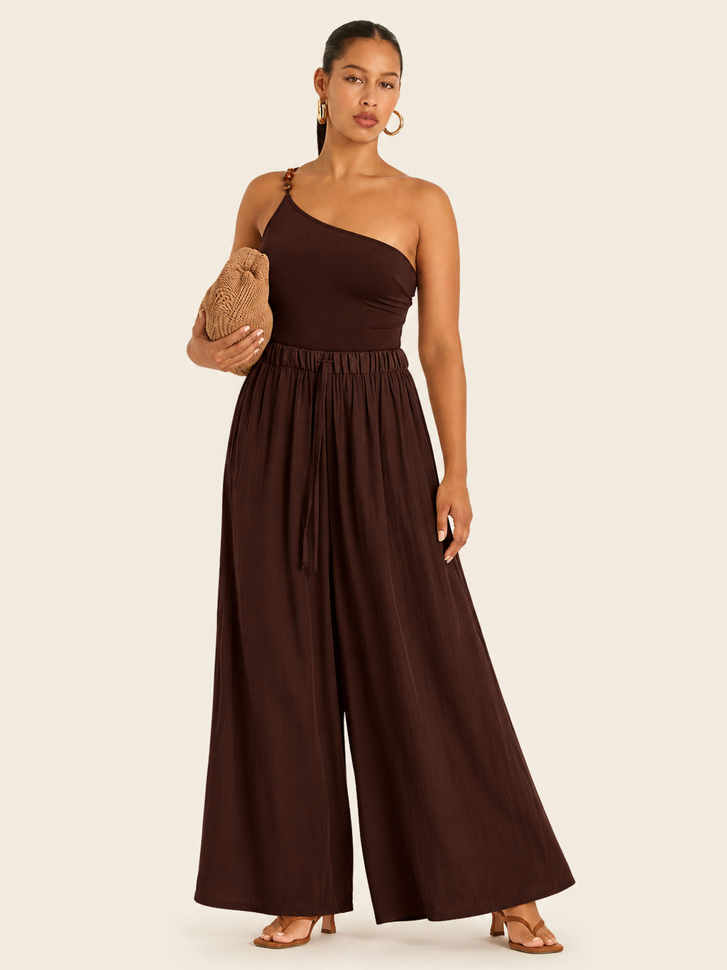 The Luxe Palazzo Pant - Cacao Noir