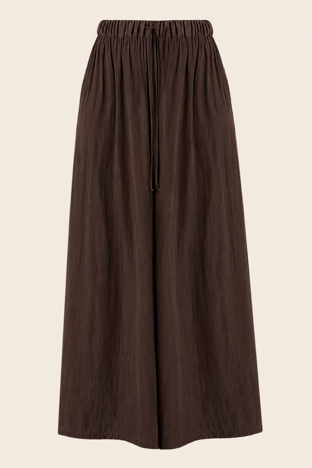 The Luxe Palazzo Pant - Cacao Noir