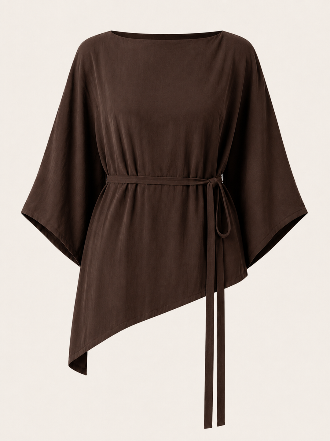 The Luxe Arc Blouse - Cacao Noir