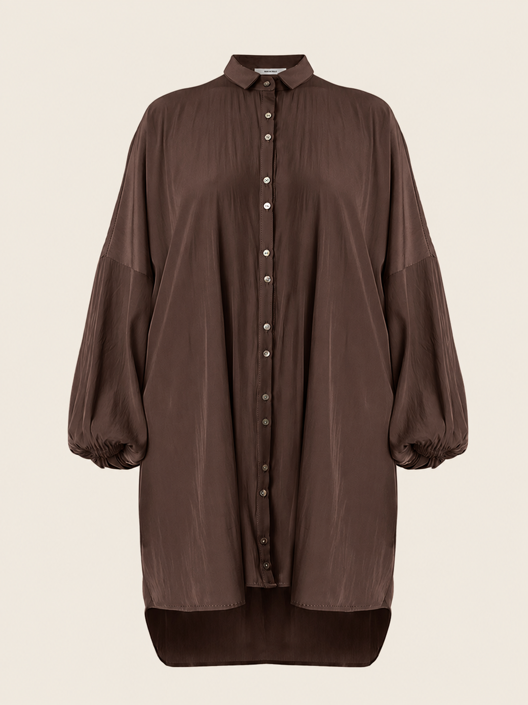 The Luxe Draper Shirt - Cacao Noir