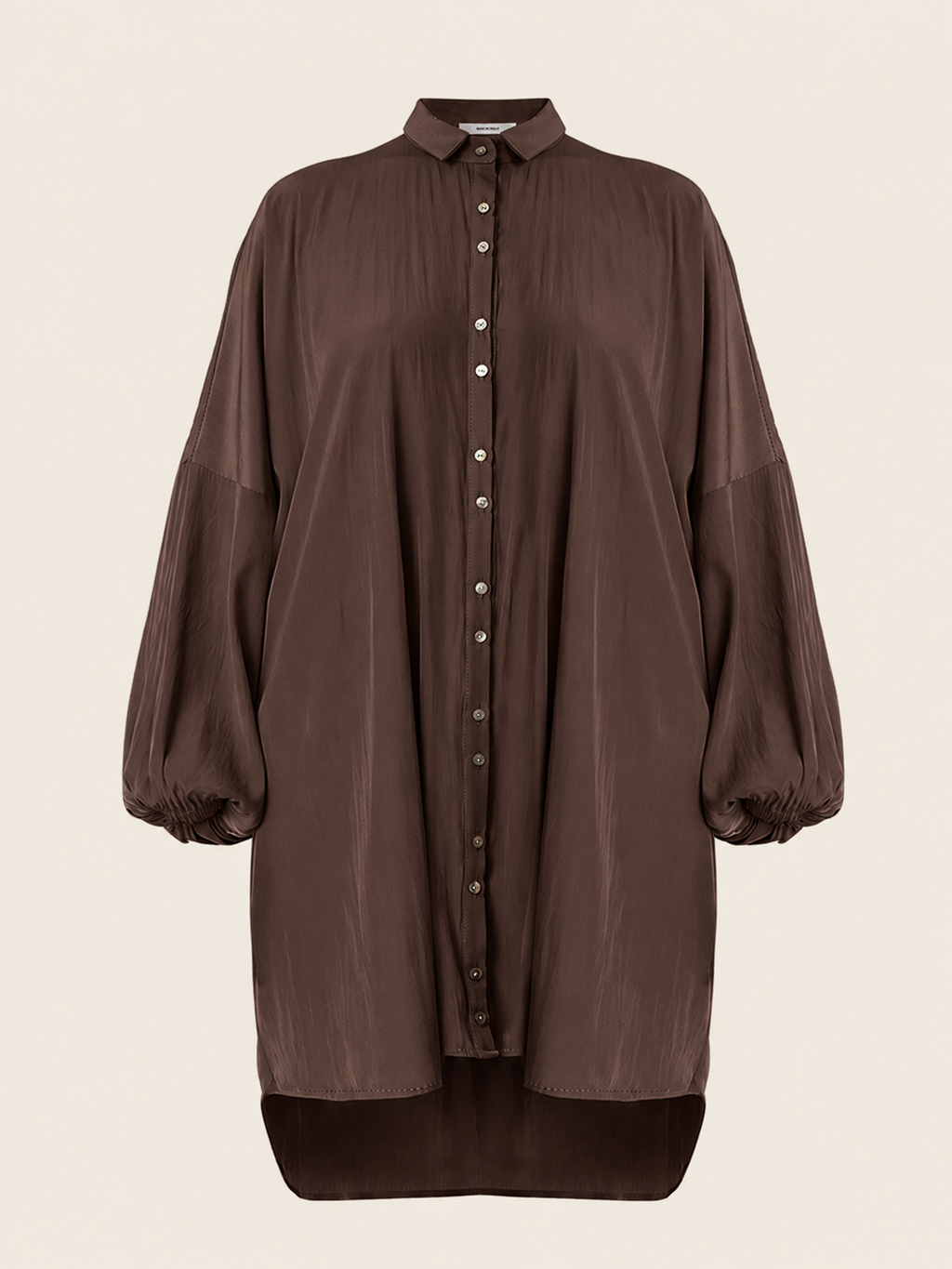 The Luxe Draper Shirt - Cacao Noir