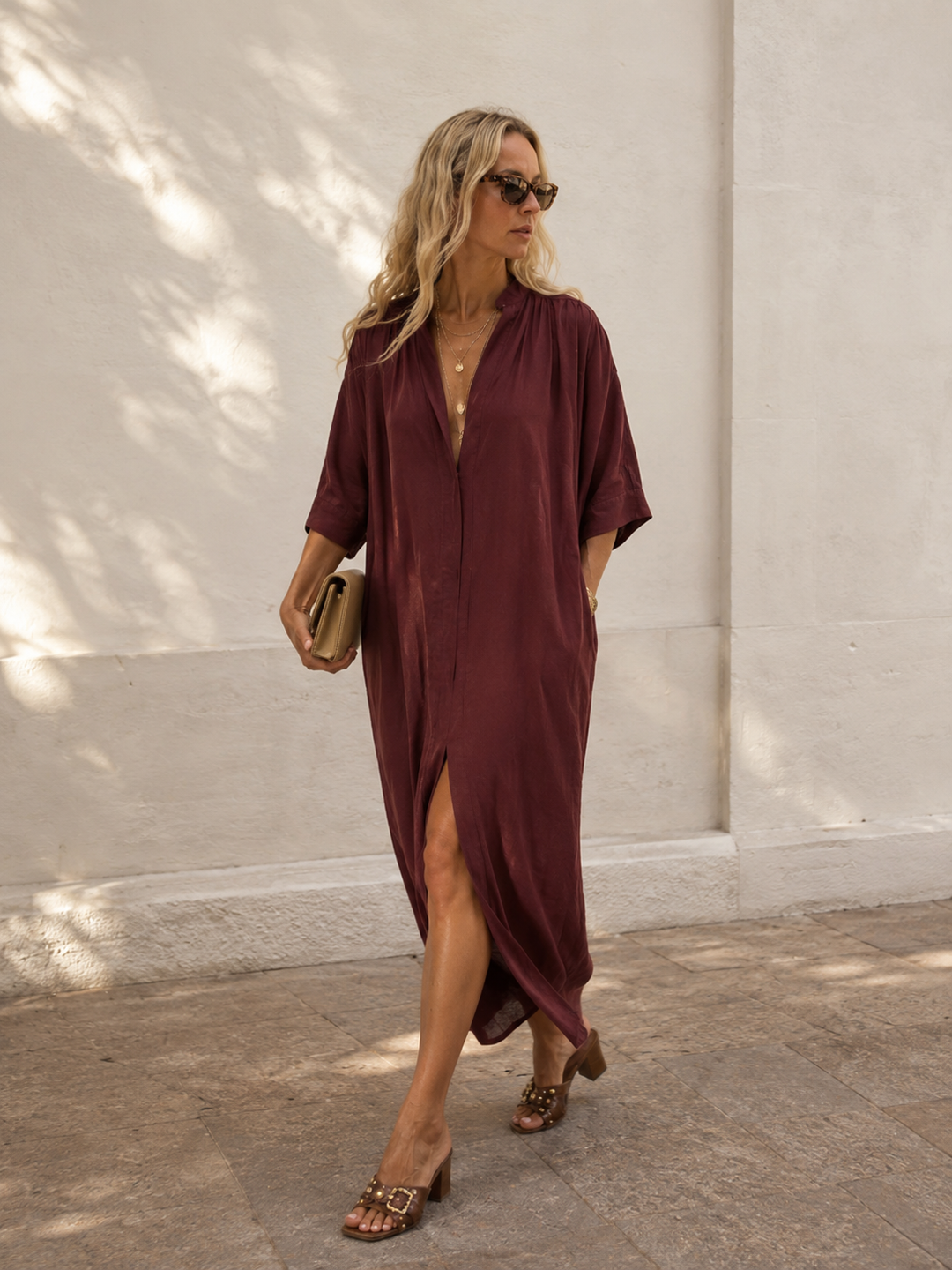 The Multiwear Shirt Dress - Port Cacao Linen Midi
