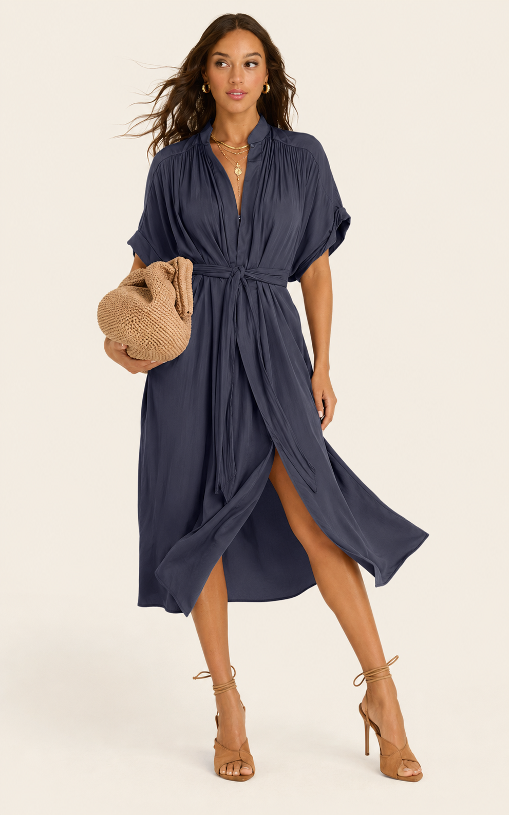 The Multiwear Shirt Dress - Skyfall Grey, Petite