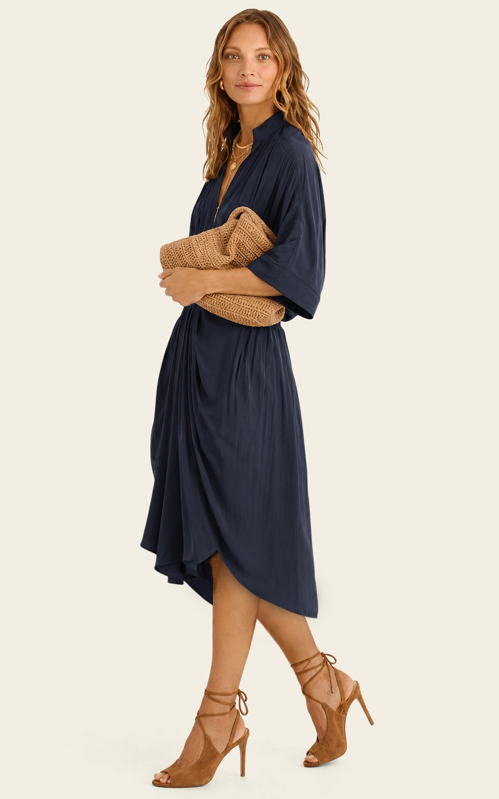 The Multiwear Shirt Dress - Night Sea, Petite