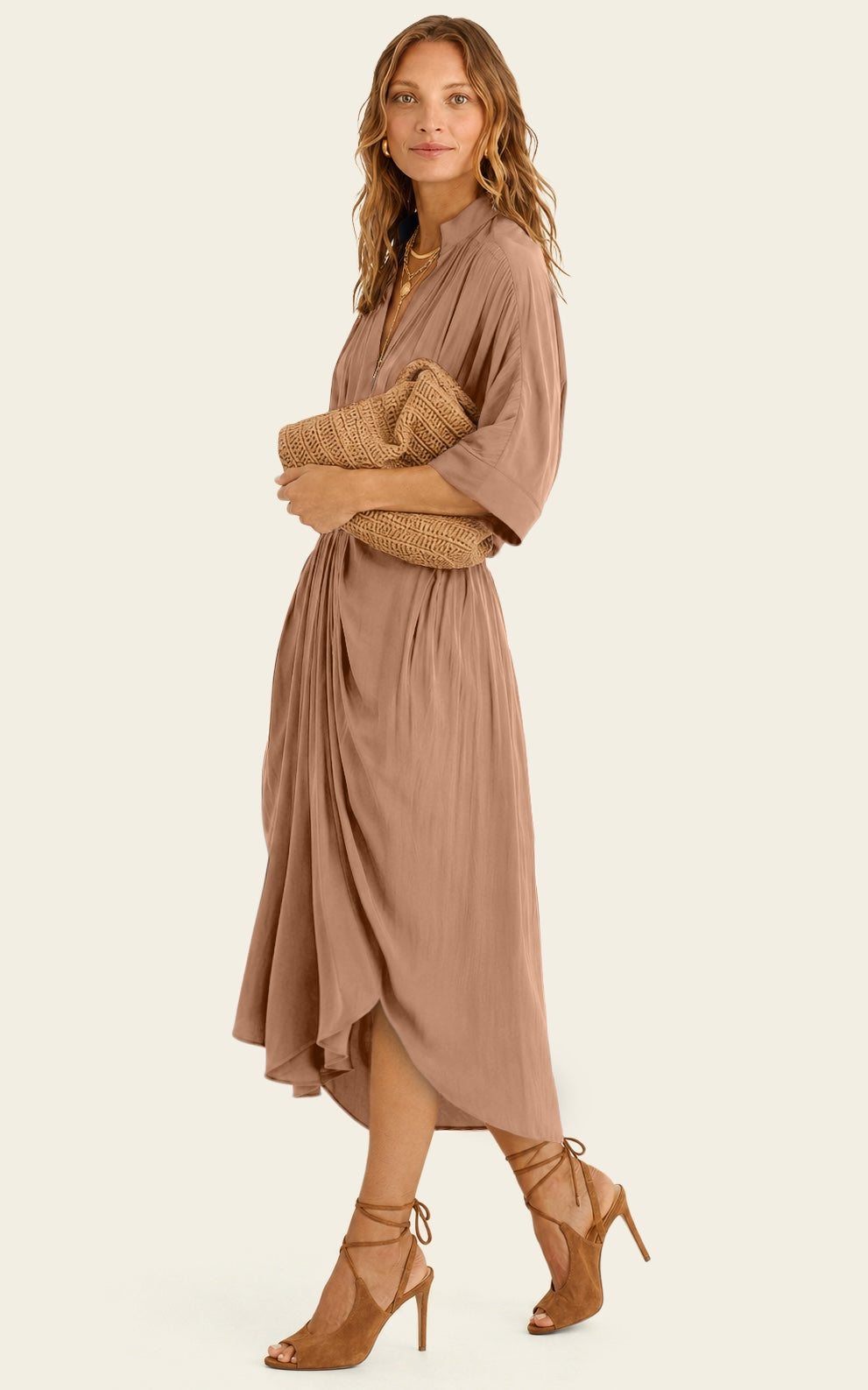 The Multiwear Shirt Dress - Chai Chameau, Grande