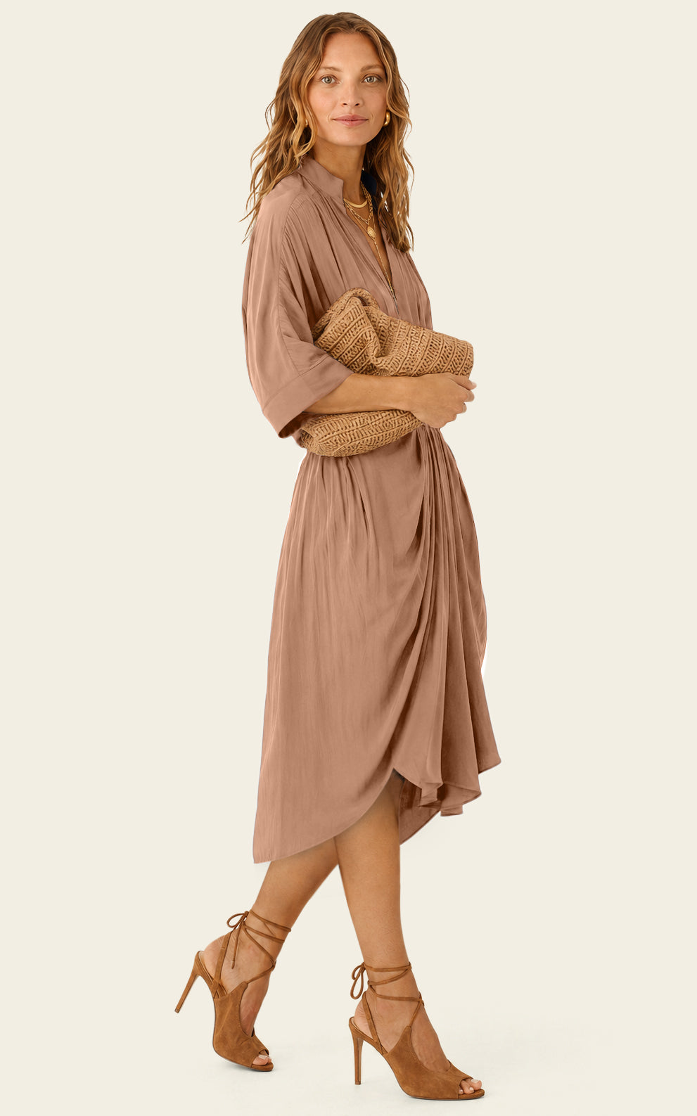 The Multiwear Shirt Dress - Chai Chameau, Petite