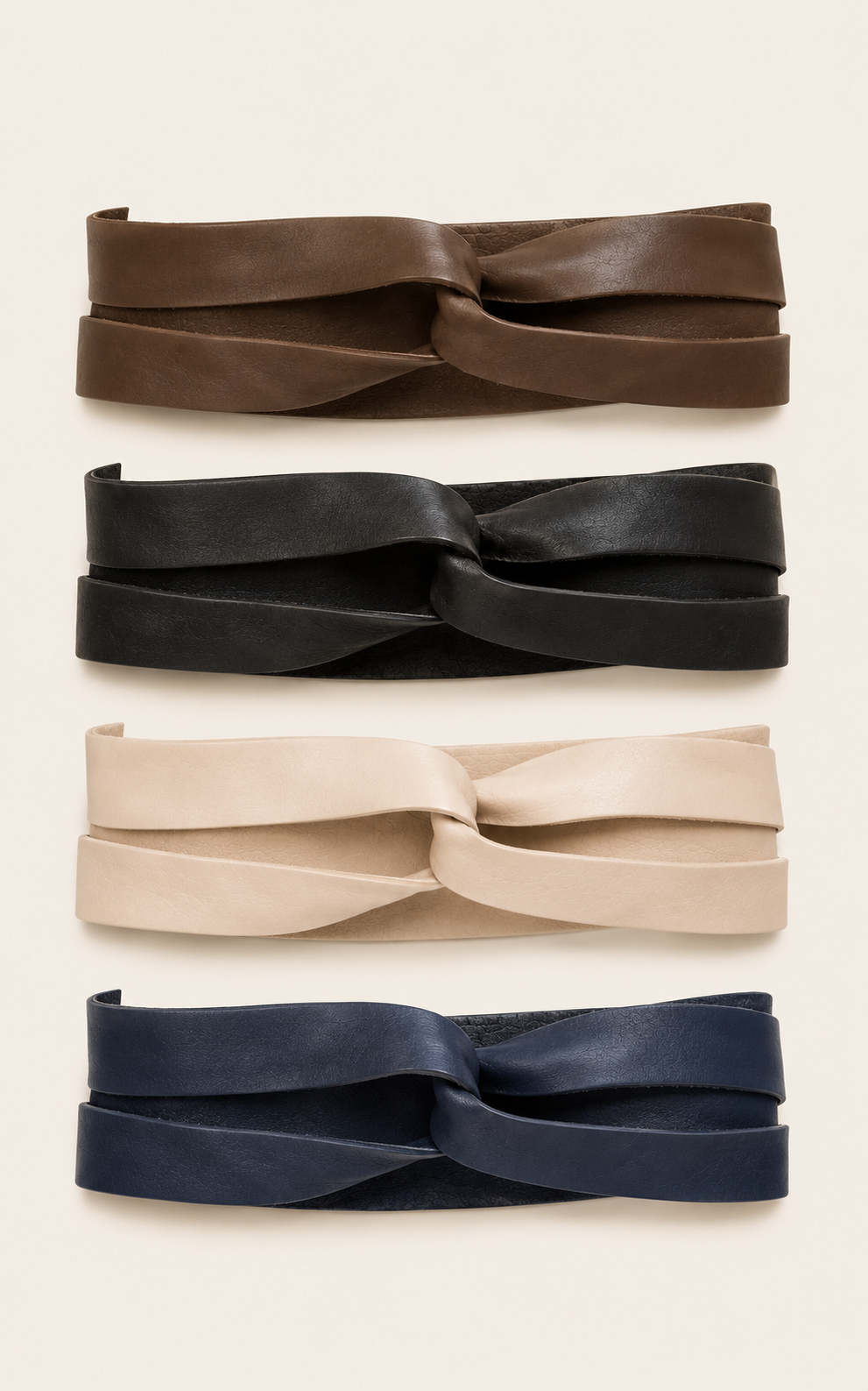 The Luxe Leather Wrap Belt - Black