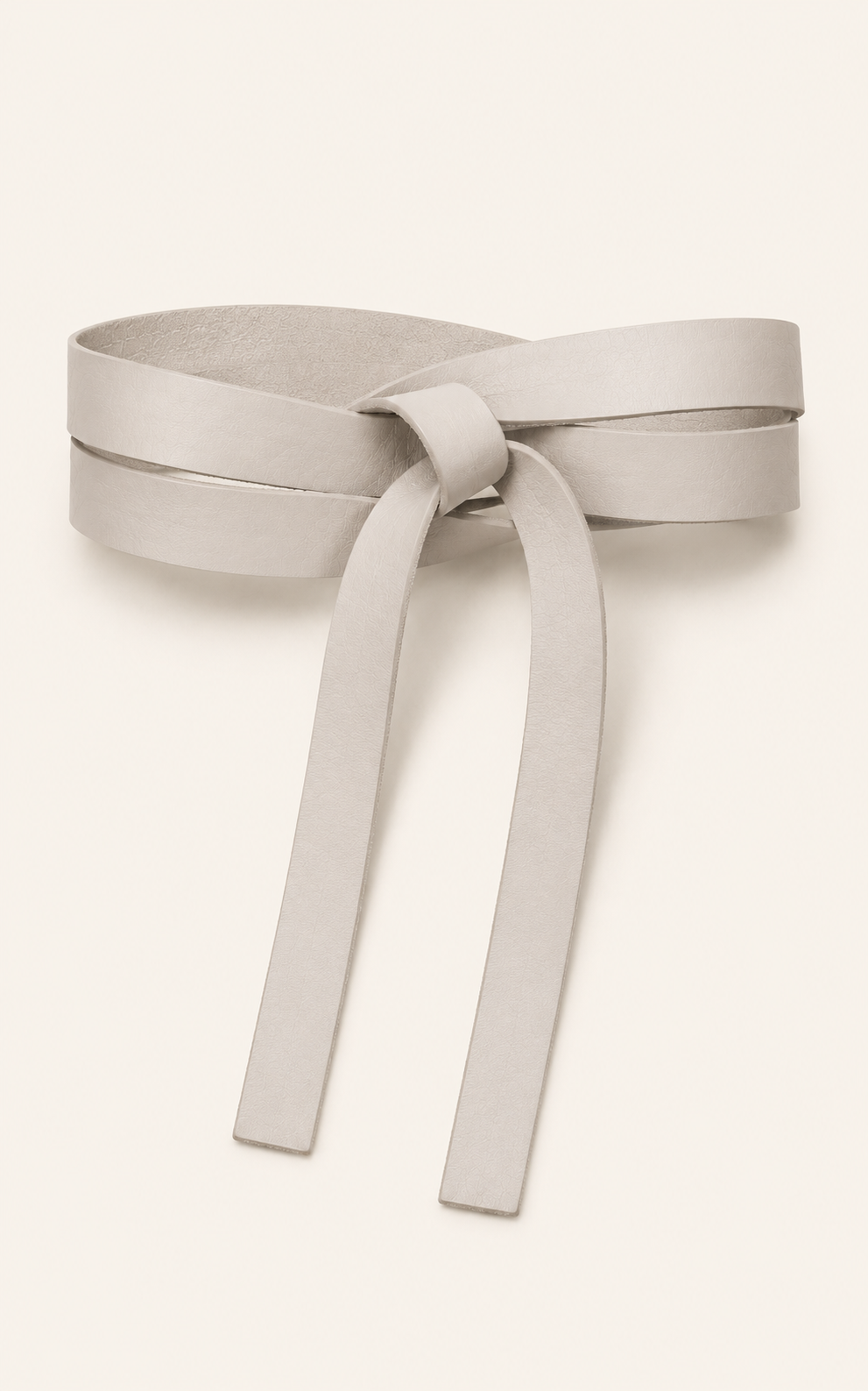 The Luxe Leather Wrap Belt - Stone