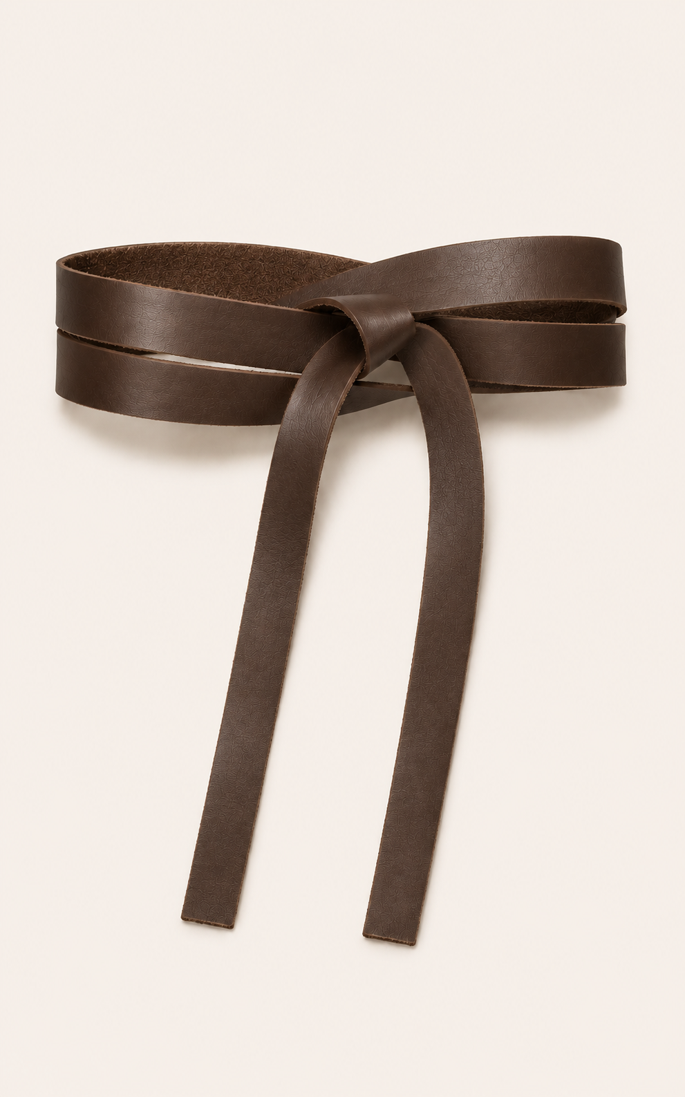 The Luxe Leather Wrap Belt - Cacao