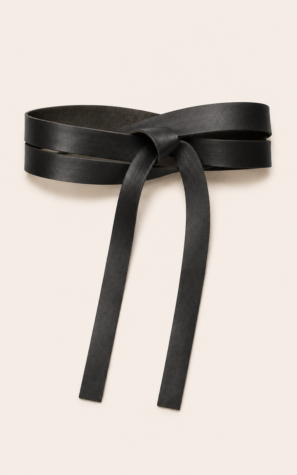 The Luxe Leather Wrap Belt - Black