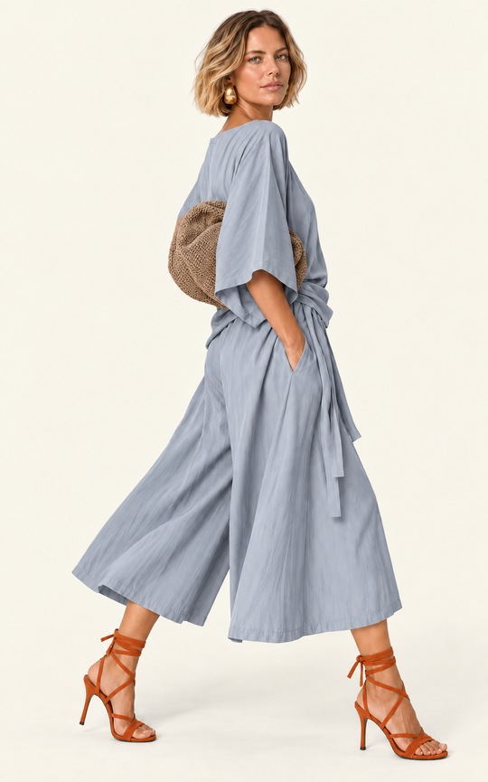 The Luxe Culotte Short - Bleu de Lune