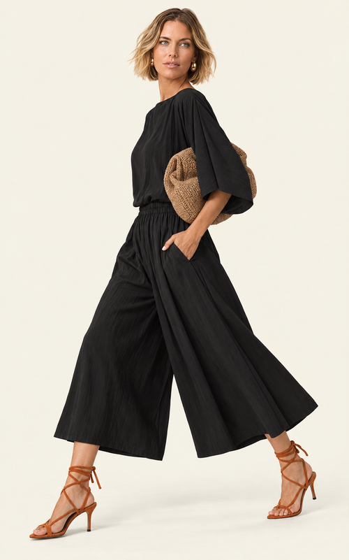 The Luxe Cullote Short - Black