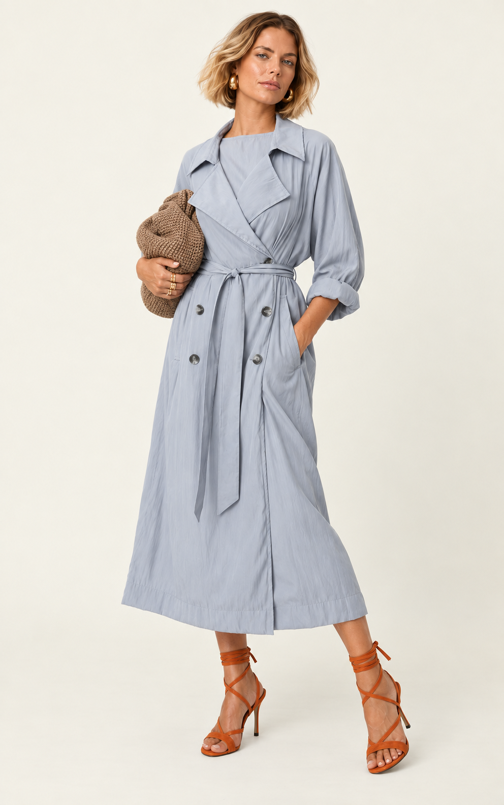The Luxe Libre Trench - Bleu de Lune