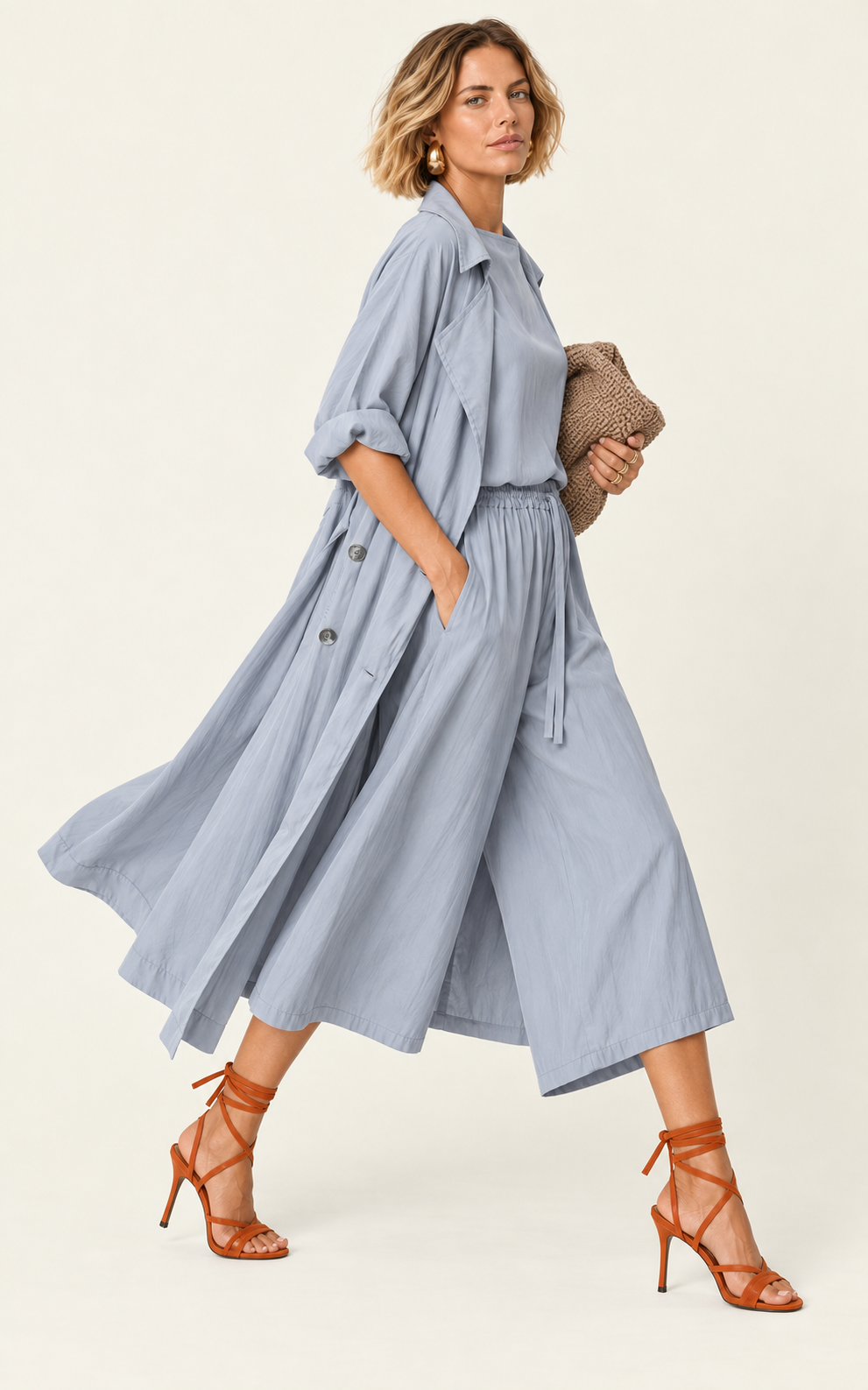 The Luxe Libre Trench - Bleu de Lune