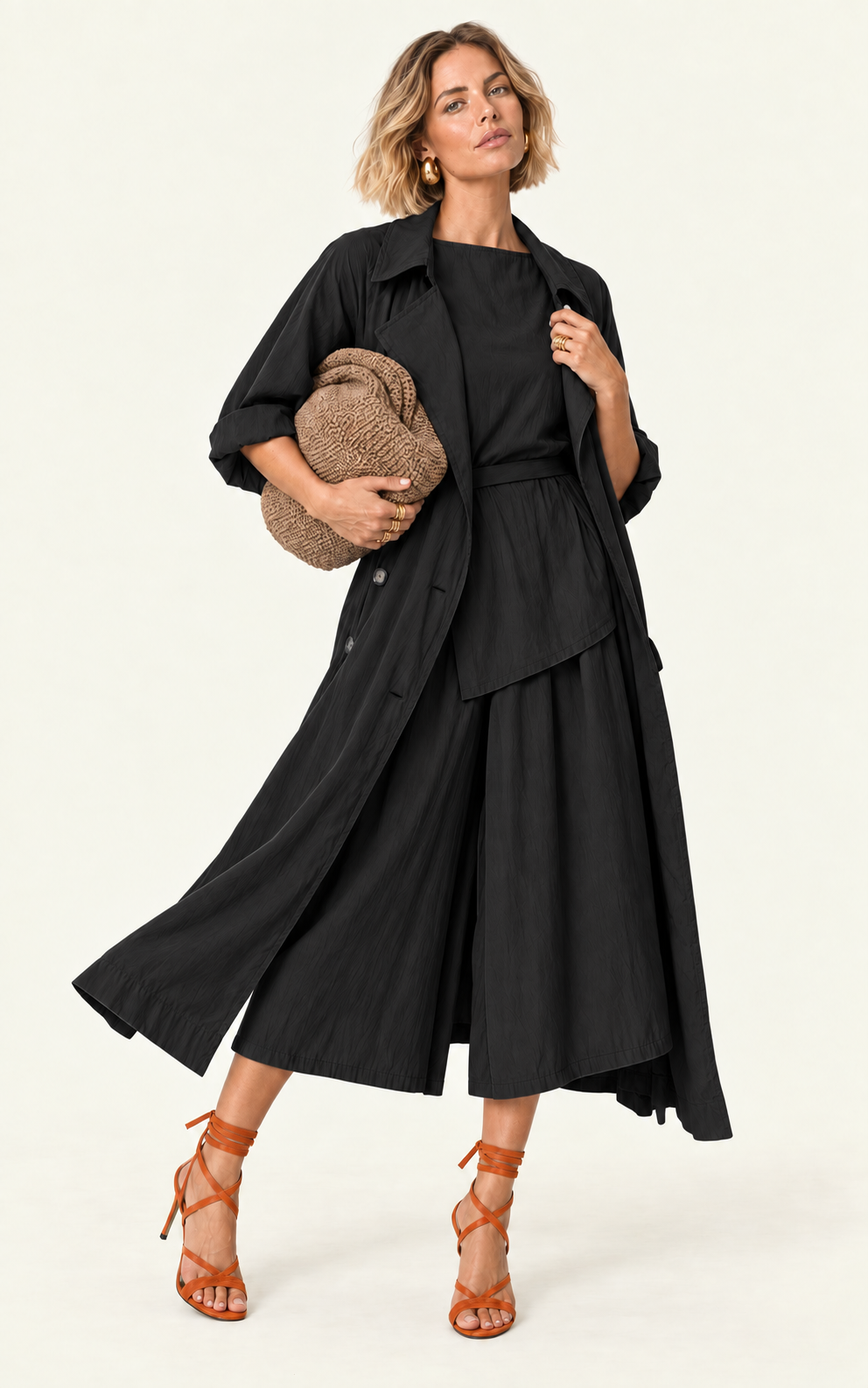 The Luxe Libre Trench - Black