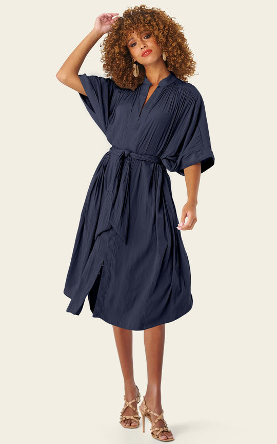 The Multiwear Shirt Dress - Night Sea, Petite