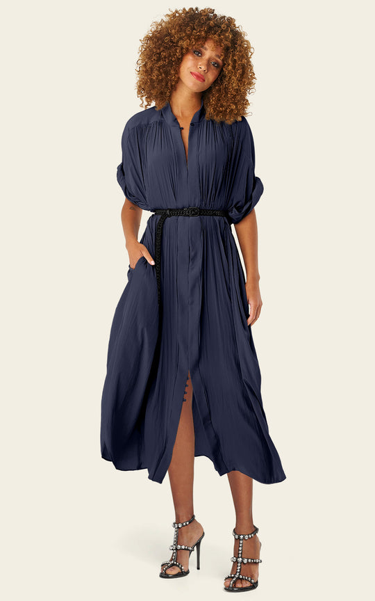 The Multiwear Shirt Dress - Night Sea, Grande