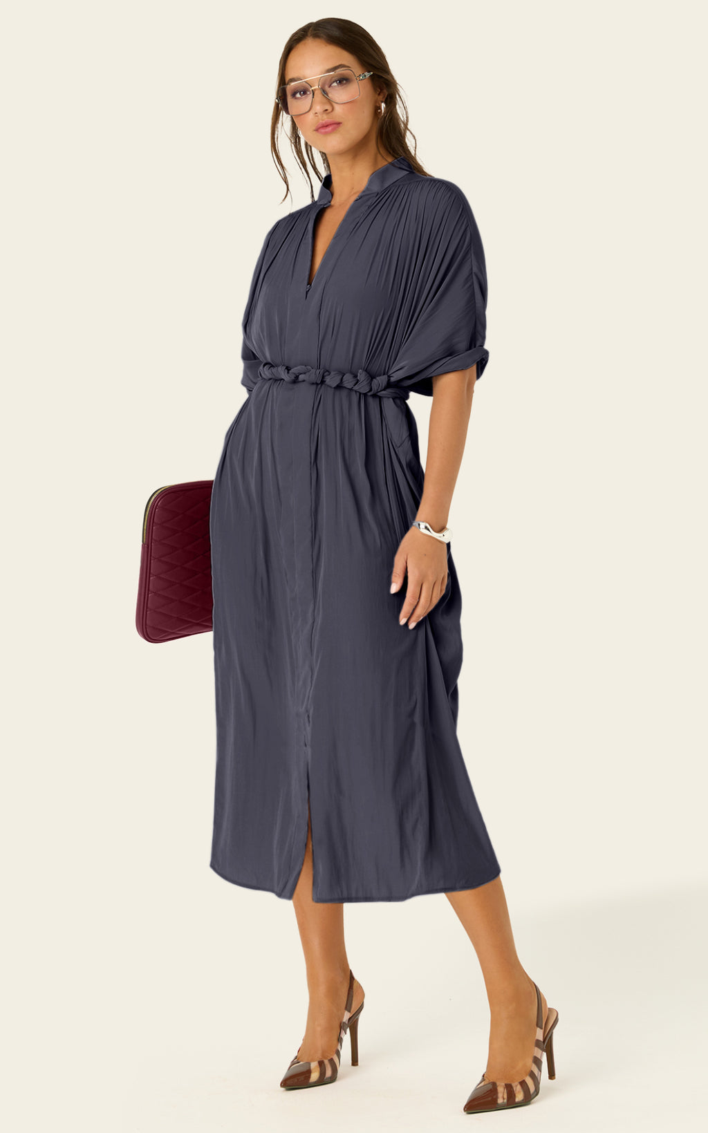 The Multiwear Shirt Dress - Skyfall Grey, Grande