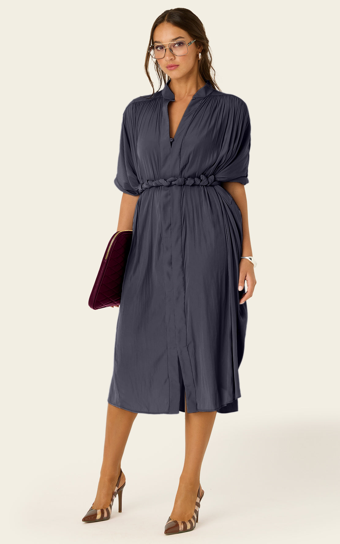 The Multiwear Shirt Dress - Skyfall Grey, Petite