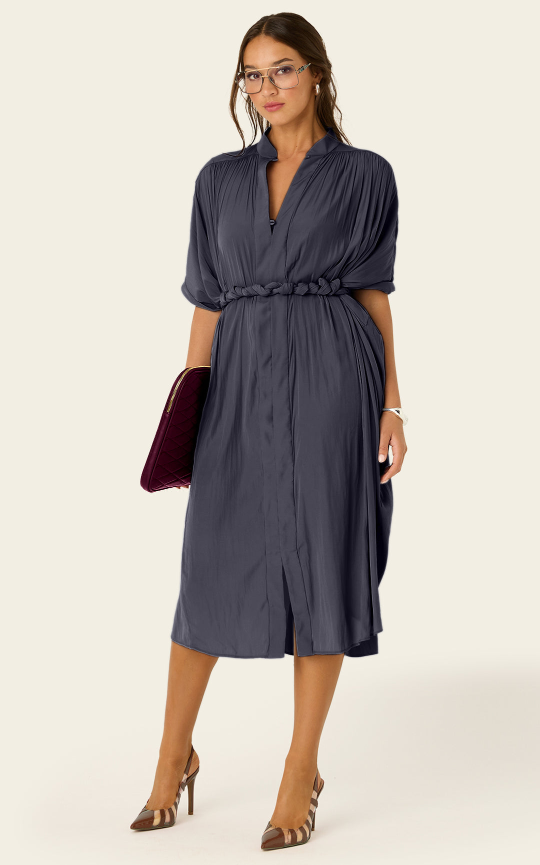 The Multiwear Shirt Dress - Skyfall Grey, Petite