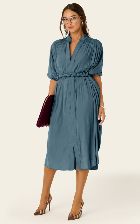 The Multiwear Shirt Dress - Deep Seafoam, Petite