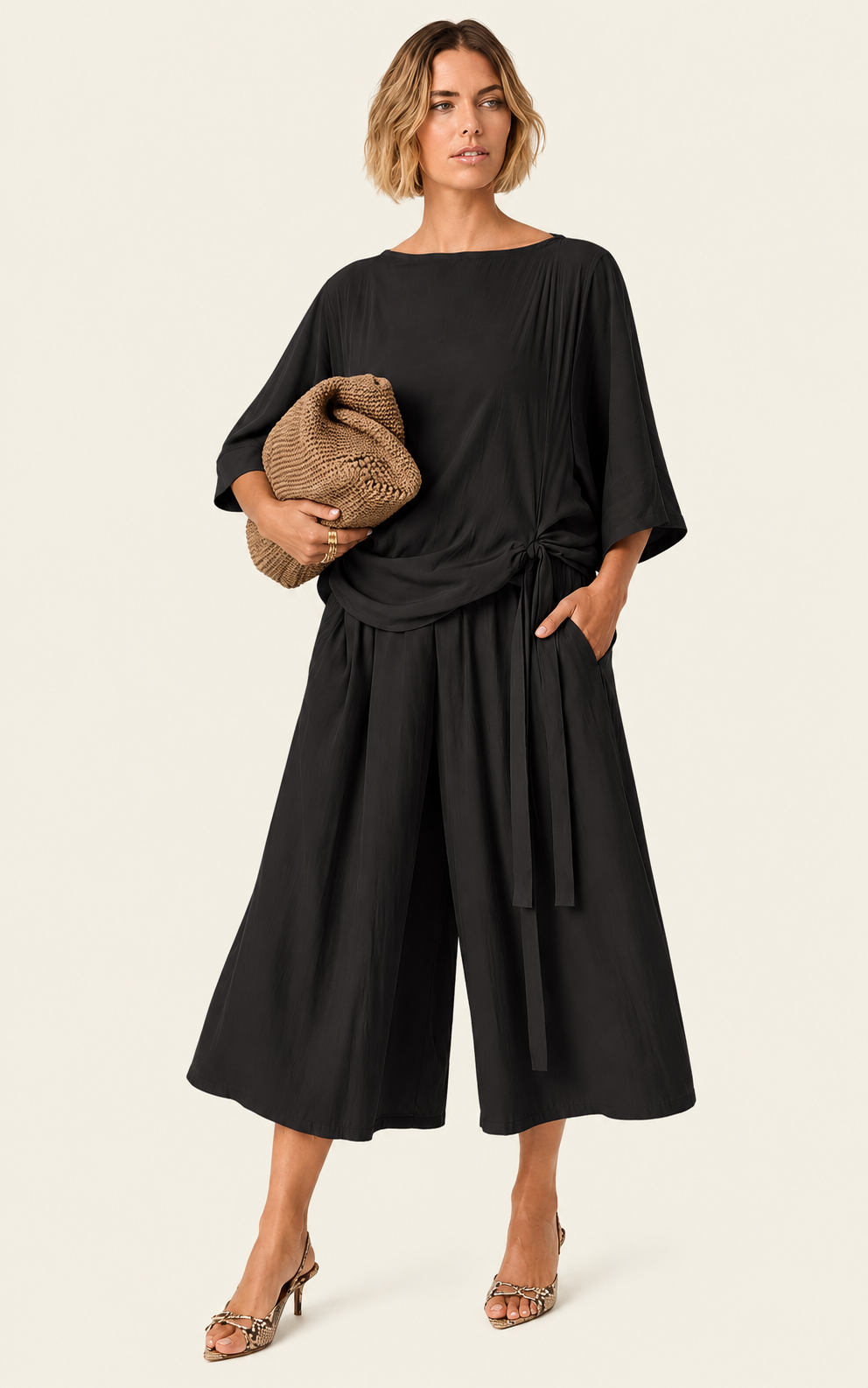 The Luxe Cullote Short - Black