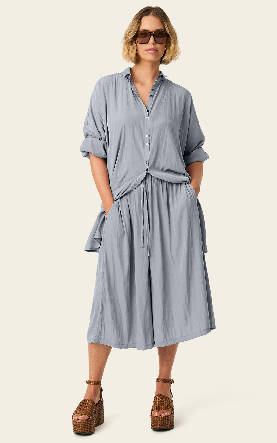 The Luxe Cullote Short - Bleu de Lune