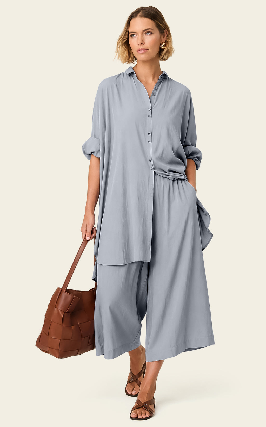The Luxe Cullote Short - Bleu de Lune