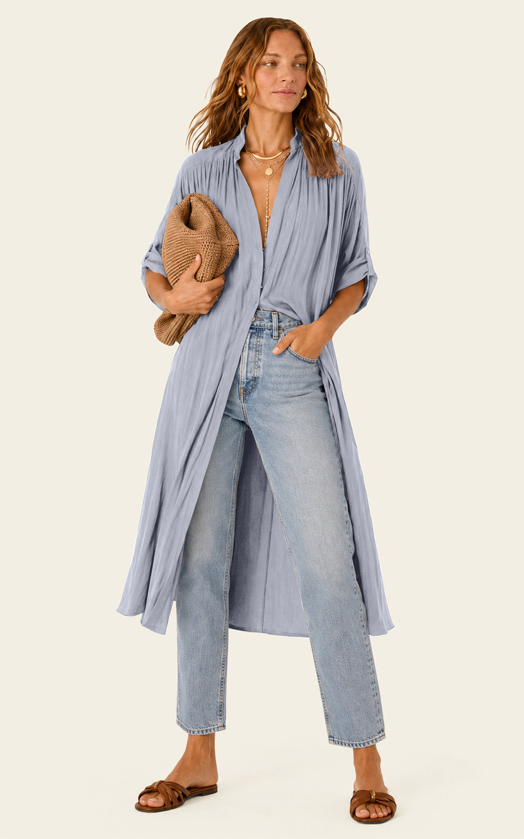 The Multiwear Shirt Dress - Bleu de Lune, Petite