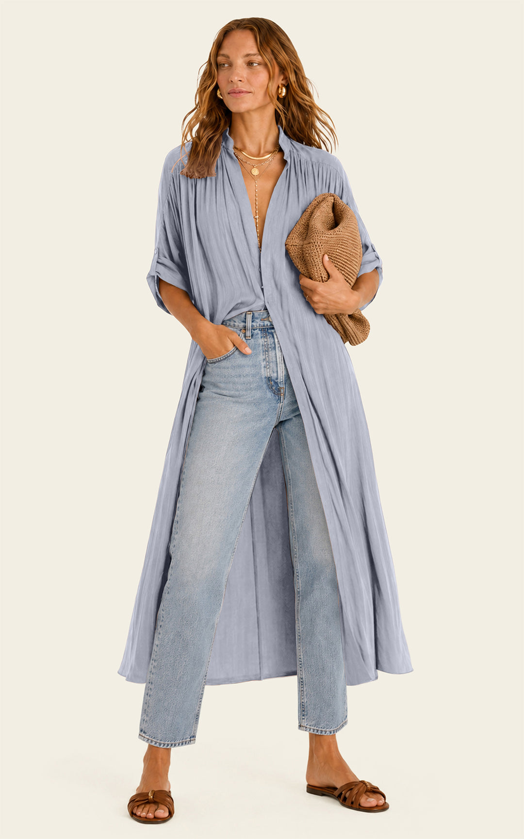 The Multiwear Shirt Dress - Bleu de Lune, Grande