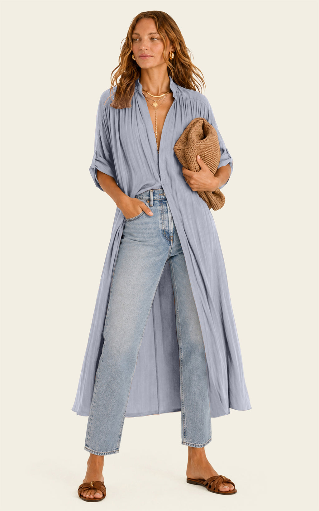 The Multiwear Shirt Dress - Bleu de Lune, Grande
