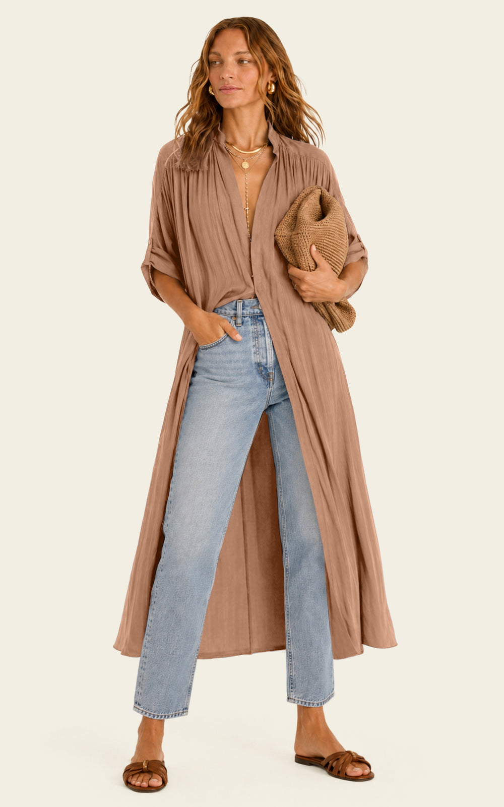 The Multiwear Shirt Dress - Chai Chameau, Grande