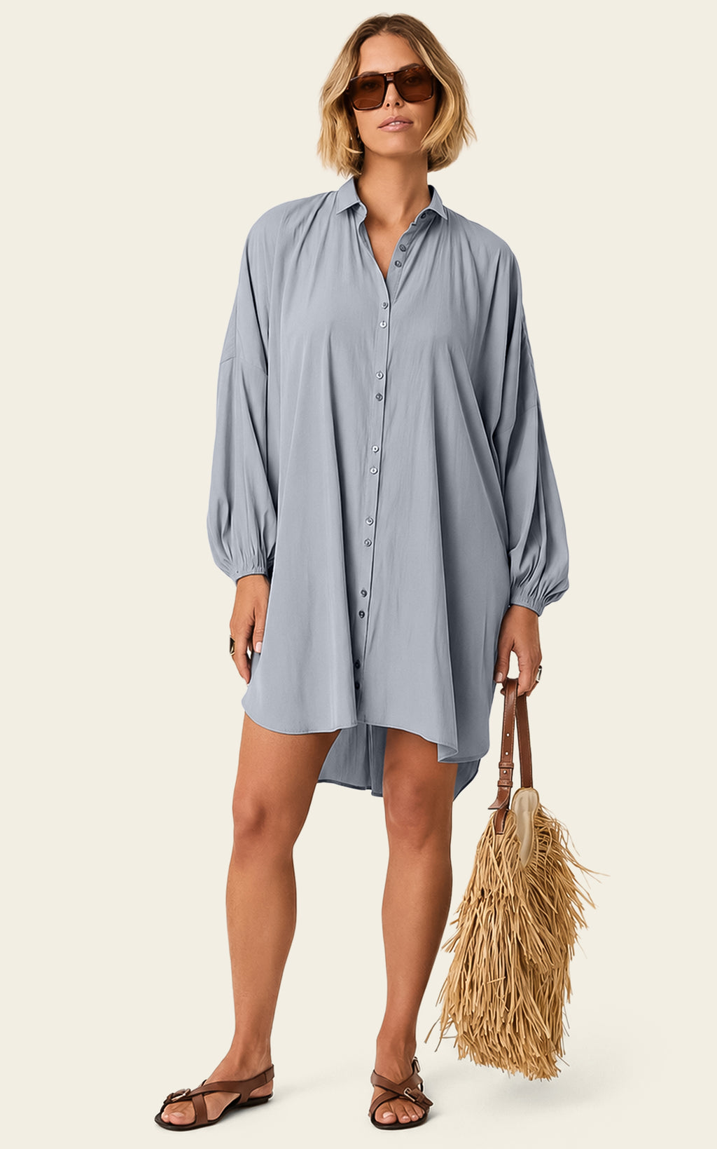 The Luxe Draper Shirt - Bleu de Lune