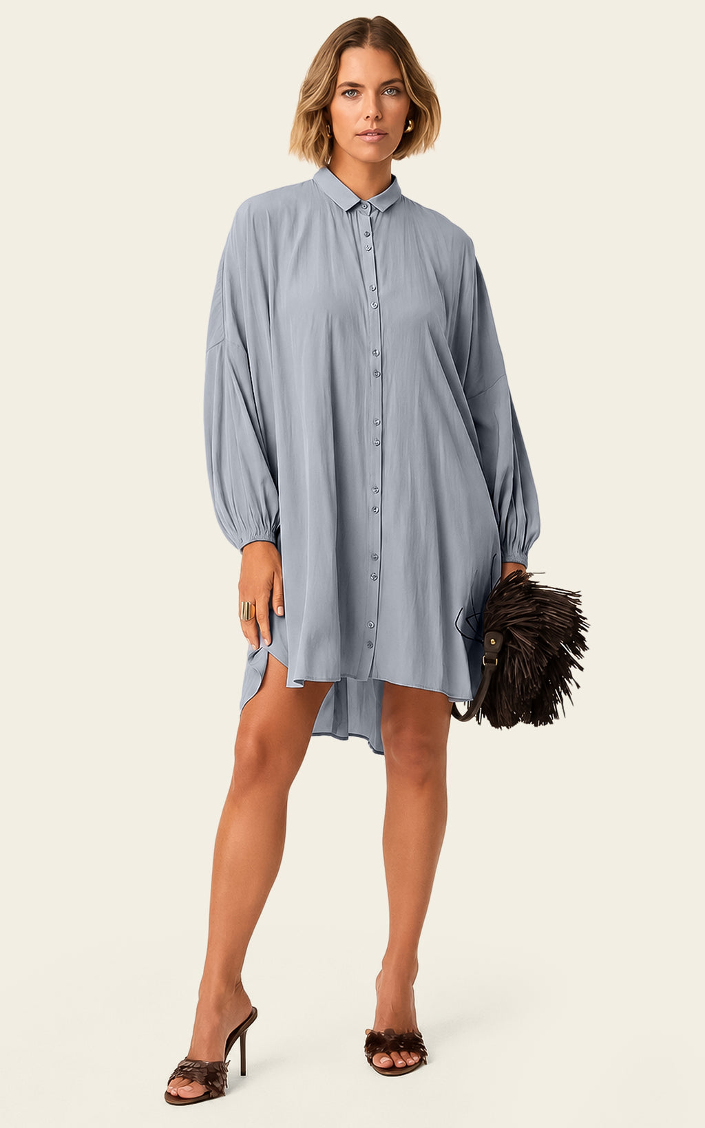 The Luxe Draper Shirt - Bleu de Lune