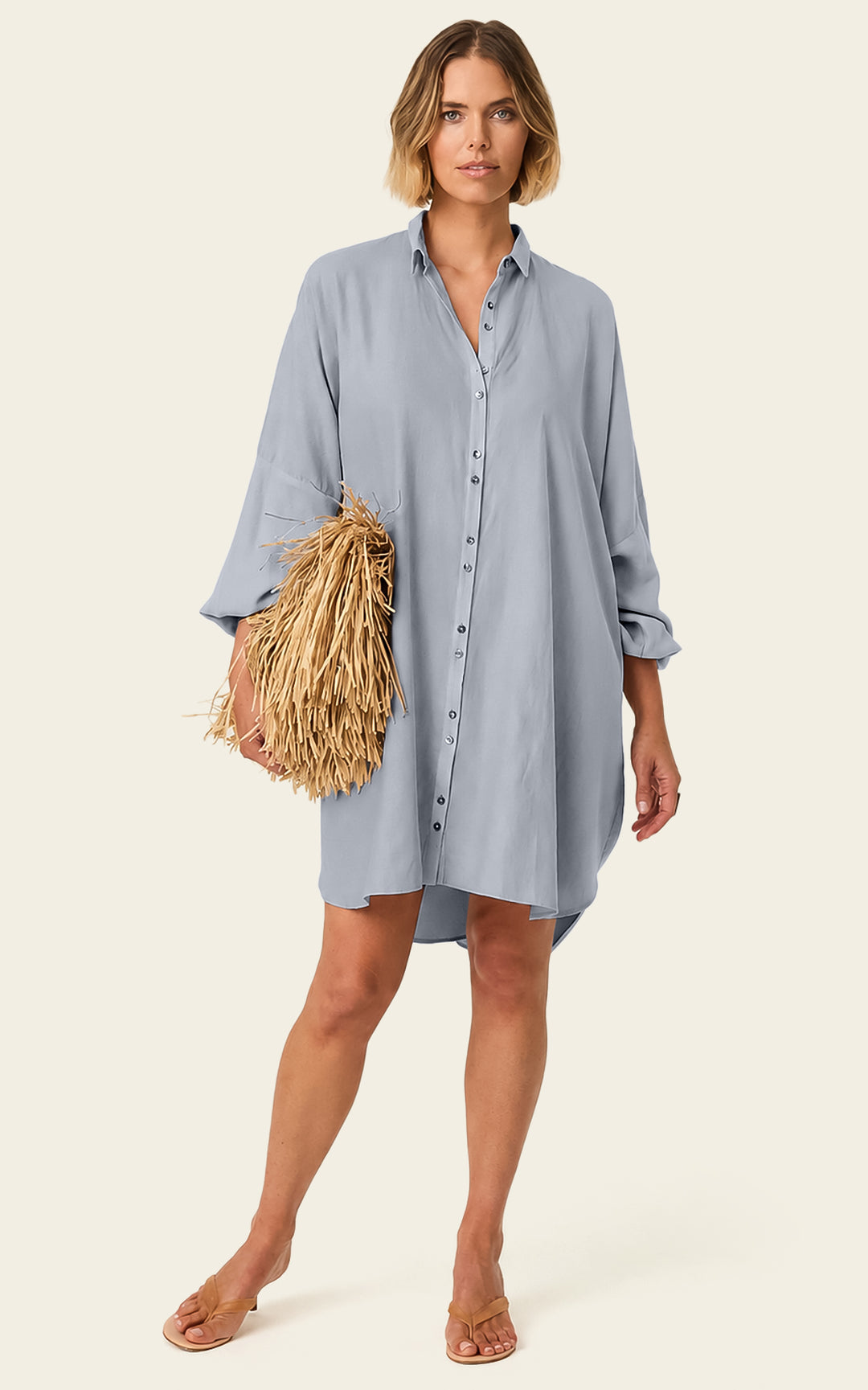 The Luxe Draper Shirt - Bleu de Lune