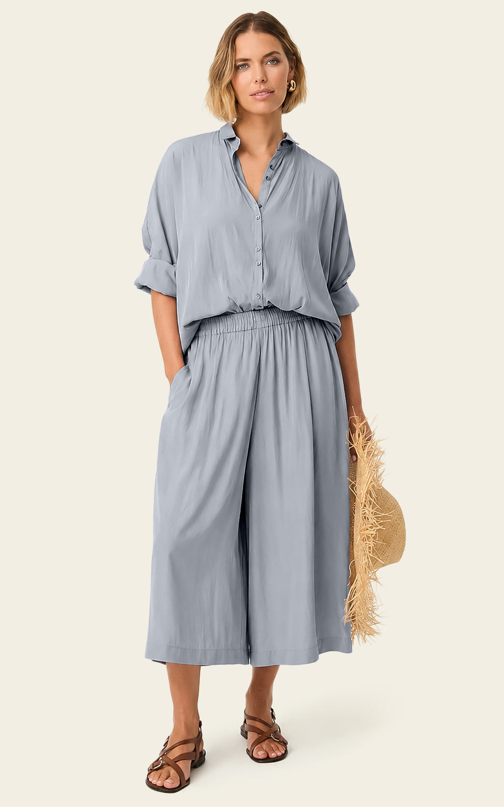 The Luxe Draper Shirt - Bleu de Lune