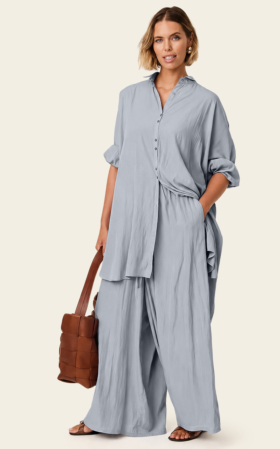 The Luxe Draper Shirt - Bleu de Lune