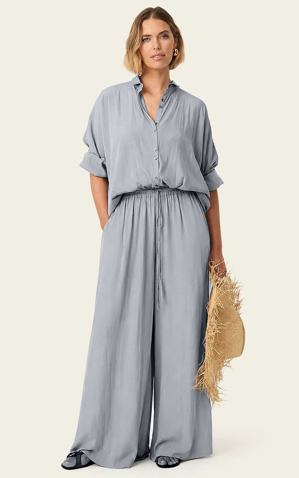 The Luxe Draper Shirt - Bleu de Lune