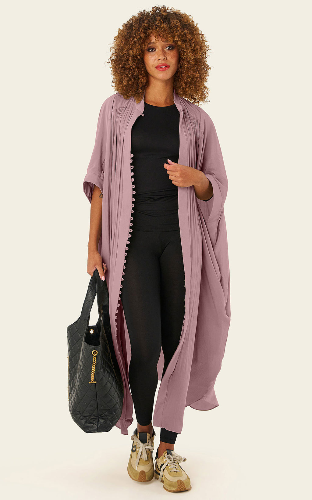 The Multiwear Shirt Dress - Mauve Maxime #9, Grande