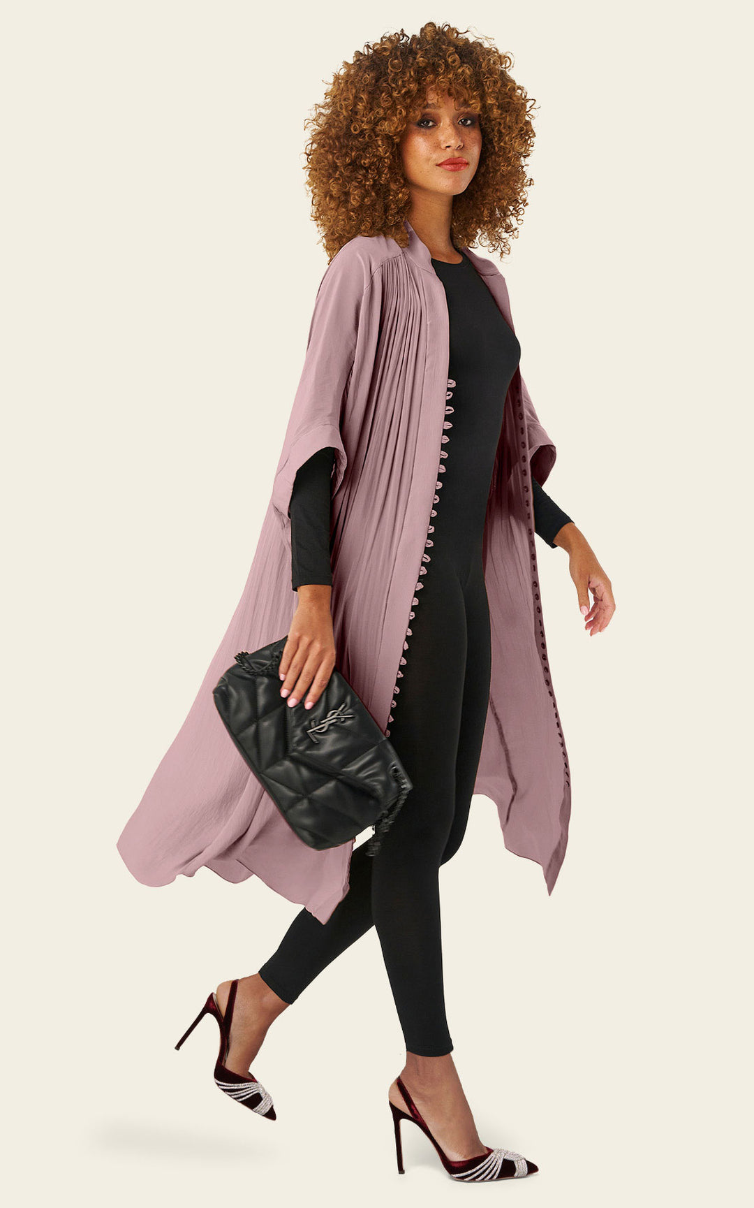 The Multiwear Shirt Dress - Mauve Maxime #9, Midi