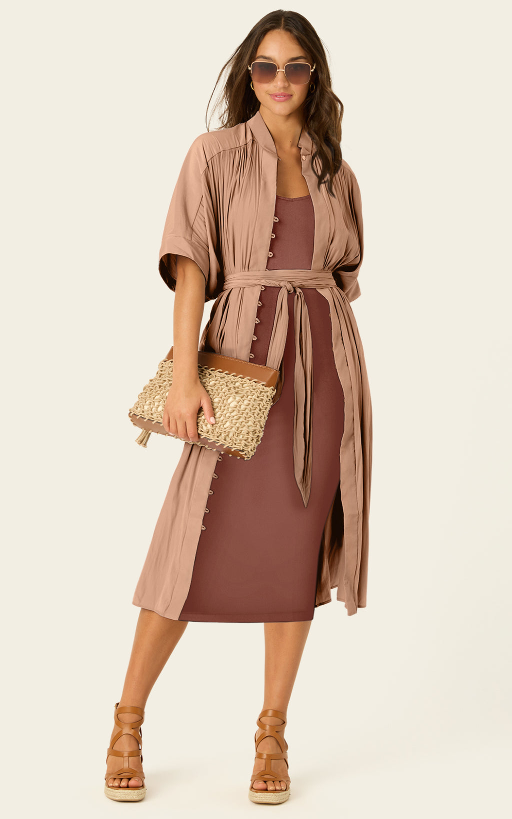 The Multiwear Shirt Dress - Chai Chameau, Petite