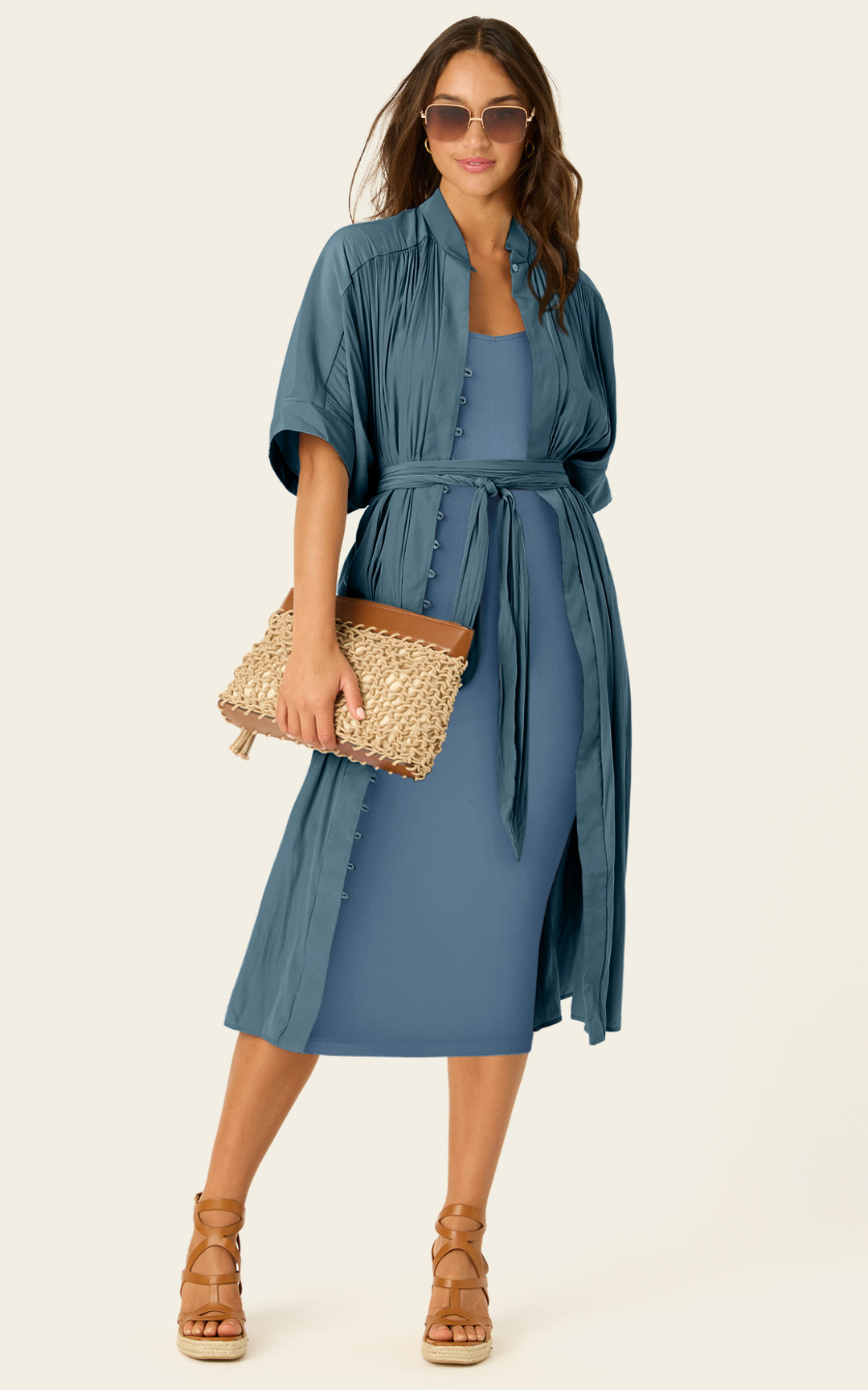 The Multiwear Shirt Dress - Deep Seafoam, Petite